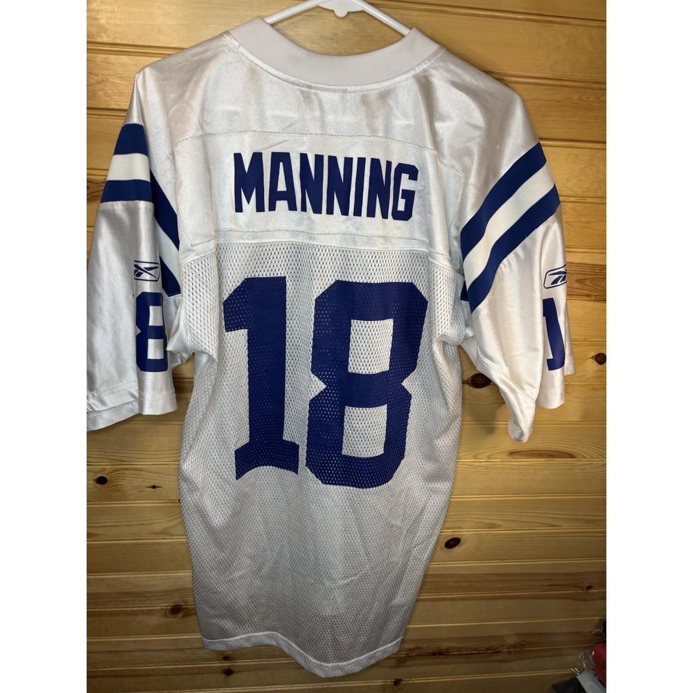 Vintage‎ Peyton Manning Home Jersey White Medium Indianapolis Colts Reebok #18